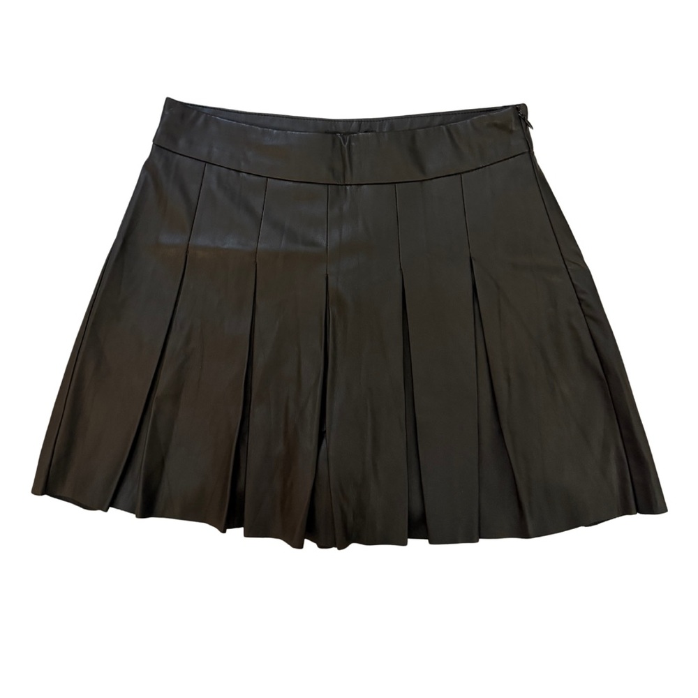 Pleated Skort Faux leather